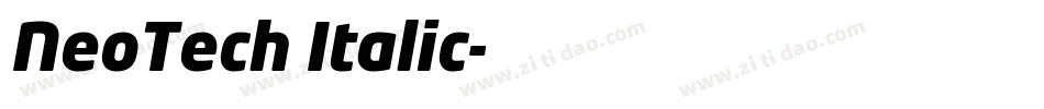 NeoTech Italic字体转换
